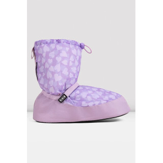 Botas de aquecimento com estampado de corações confettis infantis