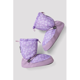 Botas de aquecimento com estampado de corações confettis infantis