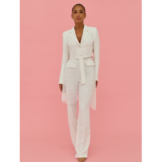 Blazer com aba de renda