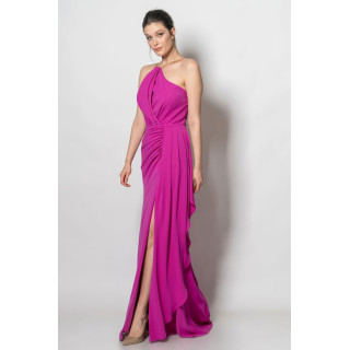 Vestido com drapeados