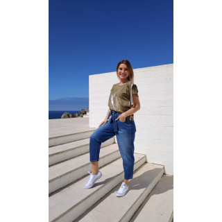 Calça Ganga Embaloada com cinto