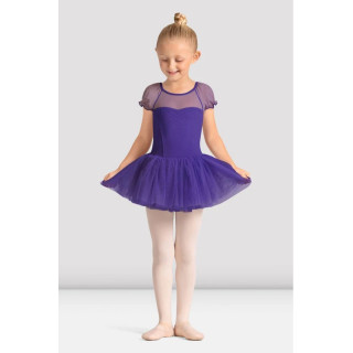 Vestido Tutu com Estampa e Mangas Curtas