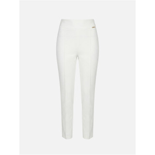 Calça clássica de cintura subida e vinca