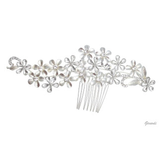 Pente Decorativo para Cabelo com Pente Metal e Strass