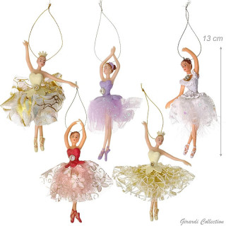 Pendente de Bailarina com Vestido em Tecido