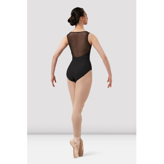 Body Mirella Chevron com Costas em Malha para Senhora