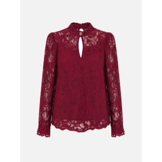 Blusa em renda com abertura em lágrima