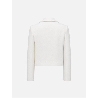Blazer curto com fecho em trespasse