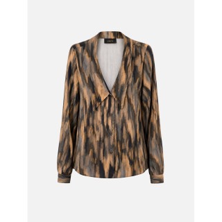 Blusa tye dye com decote em V