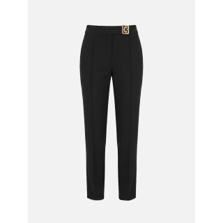 Calça clássica com logo dourado