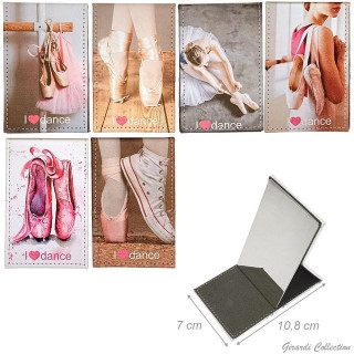 Espelho de Bolso “I Love Dance” em Aço com Estojo