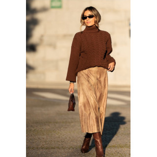 Camisola com efeito de relevo