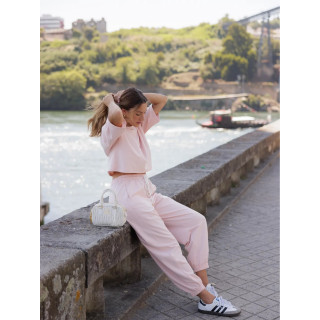 Calça em malha com cordão